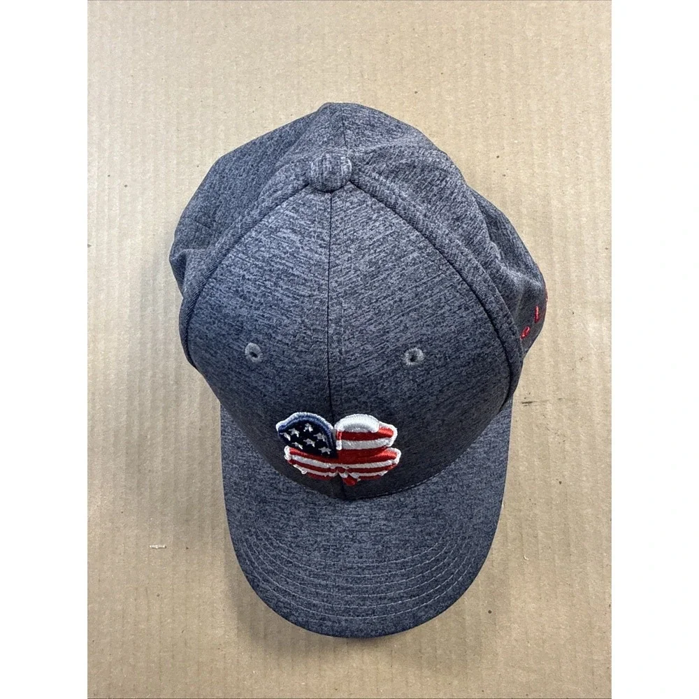 Black Clover Live Lucky Hat Baseball Cap Mens S-M Grey Patriotic USA